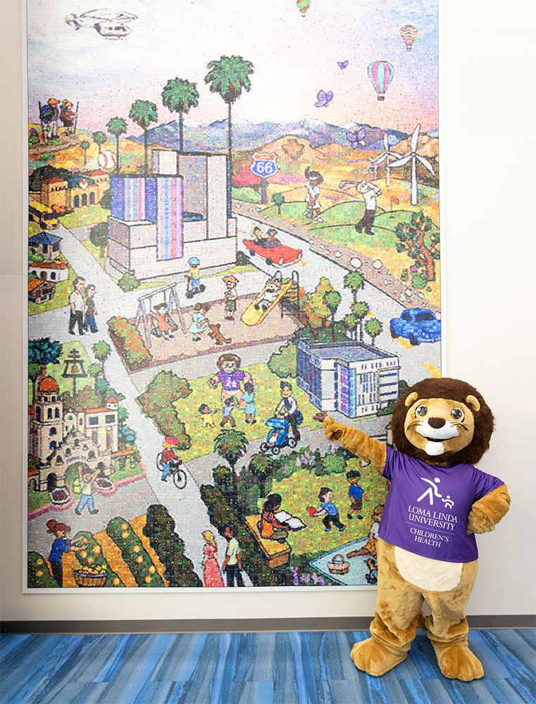 Community mosaic mural