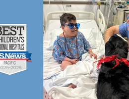 U.S. News &amp; World Report badge alongside patient picture
